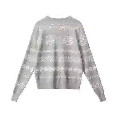 花蔓色 清新优雅百搭时尚长袖针织衫 女款