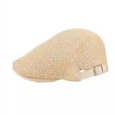 祎步康 网眼纯色镂空可调节透气户外复古 涤纶 贝雷帽 男女同款情侣款