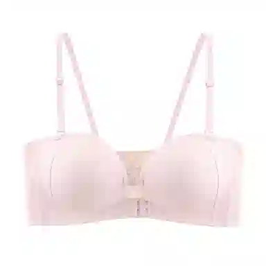 二三二三 无痕舒适前扣抹胸粉底液内衣聚拢防滑防下垂亲肤柔软收副乳呼吸感美背时尚百搭无钢圈可调节肩带文胸 女款