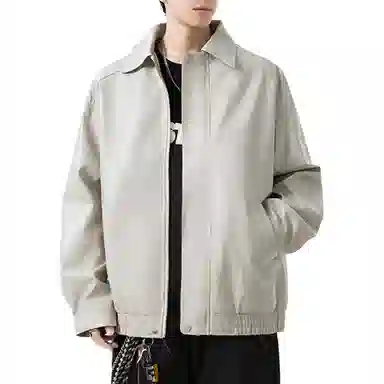 【复古美式PU皮衣】布客行 飞行员教练服美拉德港风机能高街休闲轻奢老钱风高级痞帅翻领落肩袖韩版工装百搭防风防泼水夹克 男女同款