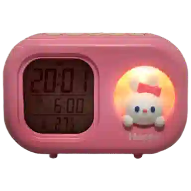 三木 闹钟夜灯多功能可爱闹钟创意学生 石英机芯 闹钟 男女同款