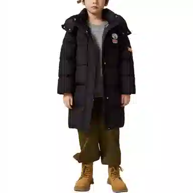 鸭鸭 字母印花连帽长袖加厚羽绒服 儿童款