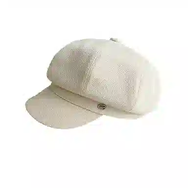 【显脸小】 稻草人 气质简约休闲复古时尚八角帽 韩版百搭 涤棉 贝雷帽 女款