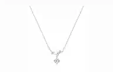 【通体足银纯银S999】 百利金 星月辉映 闪耀璀璨灵动气质精致轻奢优雅浪漫经典百搭小众设计星星月亮锁骨链 琉璃 项链 男女同款情侣款