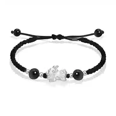 灵晔 招财貔貅 小众设计新中式招财纳福吞金兽转运浪漫#好运 织物 手绳 男女同款情侣款