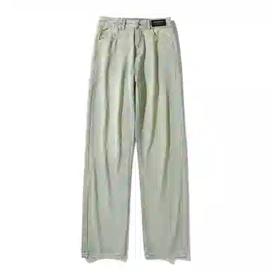 【显高显瘦直筒】布客行 美式复古基础款渐变色水洗做旧设计感长裤子港风大码高街潮牌亲肤舒适痞帅通勤学院风牛仔裤 男女同款