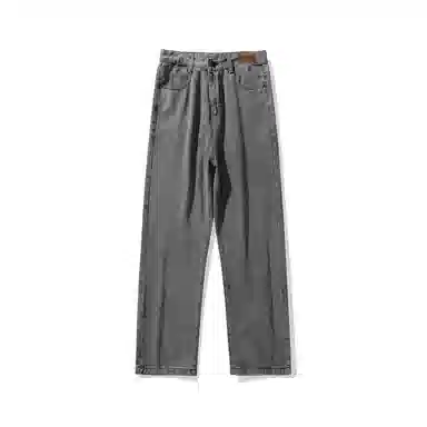 【小个子显高显瘦】布客行 美式复古基础款直筒长裤子水洗做旧小众百搭款港风高街通勤款学院风牛仔裤 男女同款