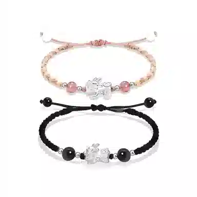 灵晔 招财貔貅 小众设计新中式招财纳福吞金兽转运浪漫#好运 织物 手绳 男女同款情侣款