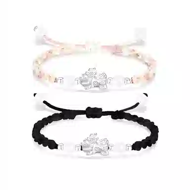 灵晔 招财貔貅 小众设计新中式招财纳福吞金兽转运浪漫#好运 织物 手绳 男女同款情侣款