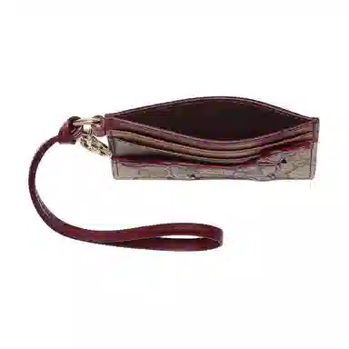 Gucci GG Supreme Dog Canvas Cardholder Beige Brown