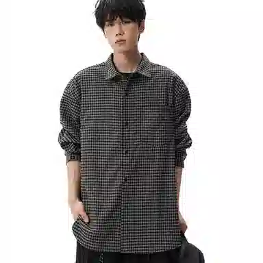 拓菲 高智感翻领衬衣宽松百搭慵懒情侣长袖衬衫 男女同款