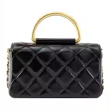 CHANEL 23S Vintage Handle Chain Bag Black