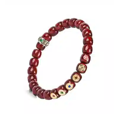 钰澜文玩 【财翡启运·五帝降瑞】朱供原创设计师款盘玩佛珠转运珠#好运 星月菩提 手串 男女同款情侣款