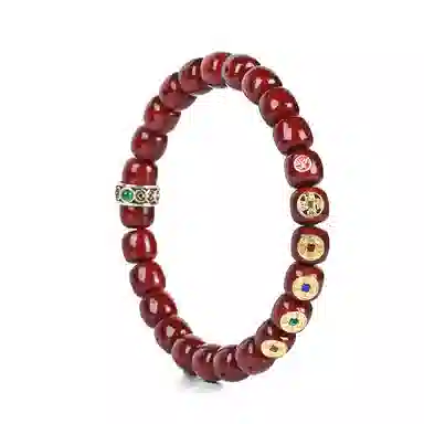 钰澜文玩 【财翡启运·五帝降瑞】朱供原创设计师款盘玩佛珠转运珠#好运 星月菩提 手串 男女同款情侣款