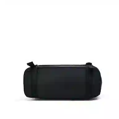 老人头 潮流简约纯色小众设计轻便出行日常通勤 织物 斜挎手提包 男款 黑色