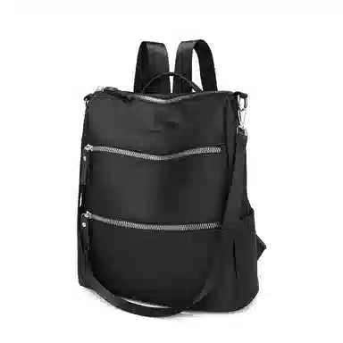 红蜻蜓 轻便旅行可装笔记本大容量多功能 织物 书包双肩包 常规 男女同款情侣款 黑色/咖啡色