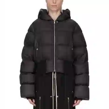 RICK OWENS RO Zip Hoodie Down Jacket Women