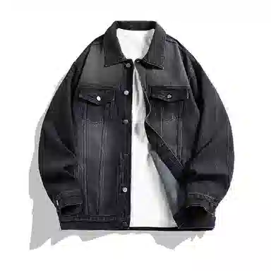 零氏 美式嘻哈高街复古运动无性别慵懒风百搭个性牛仔外套 男女同款