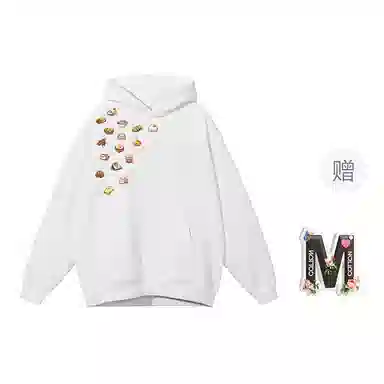 棉购 美式连帽加绒加厚慵懒风宽松卡通休闲舒适百搭外套卫衣 女款