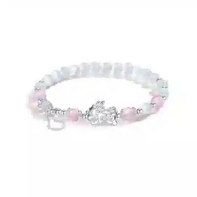 【S999足银招财猫】 京华录 招财貔貅吞金兽龙年本命年国潮新中式八方来财财源滚滚抓钱转运女友小众礼盒装 琉璃 手串 男女同款情侣款