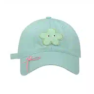 艾佳微 可爱搞怪多巴胺百搭大头围显脸小宽帽檐爱心蝴蝶结#好运 棉 鸭舌帽 男女同款情侣款