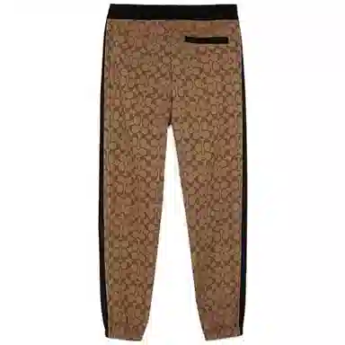 COACH FW22 Logo Print Track Pants Khaki