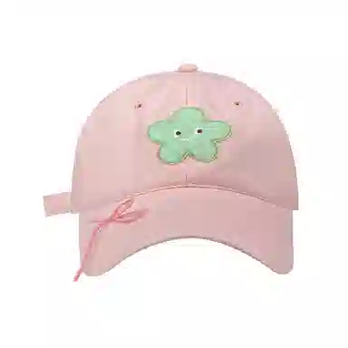 艾佳微 可爱搞怪多巴胺百搭大头围显脸小宽帽檐爱心蝴蝶结#好运 棉 鸭舌帽 男女同款情侣款