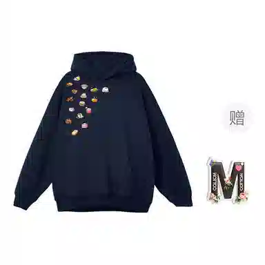 棉购 美式连帽加绒加厚慵懒风宽松卡通休闲舒适百搭外套卫衣 女款