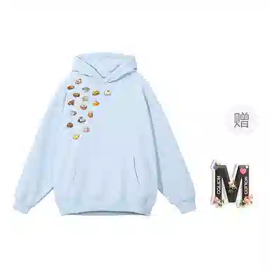 棉购 美式连帽加绒加厚慵懒风宽松卡通休闲舒适百搭外套卫衣 女款