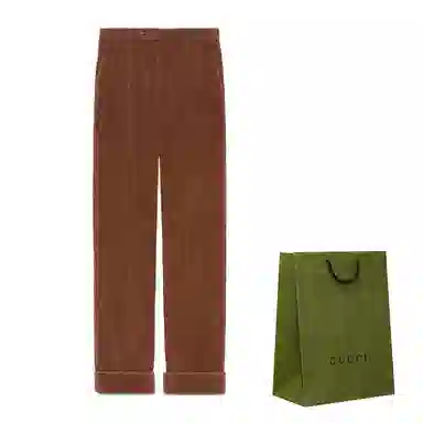 Gucci SS22 Corduroy Trousers Brown