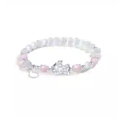 【999足银】 琉堇 招财貔貅八方来财纯银招财猫 财源滚滚吞金兽抓钱转运礼盒装#好运 琉璃 女友七夕限定周年礼盒手串 男女同款情侣款