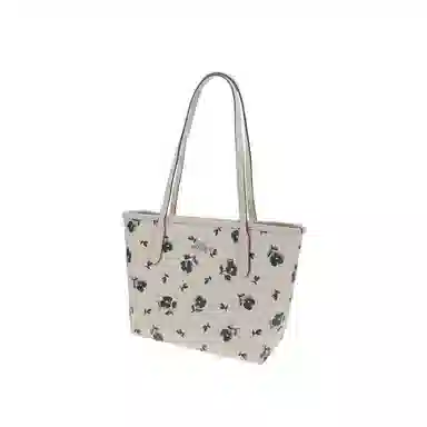 Coach City 24 Tote Bag Small Black Beige