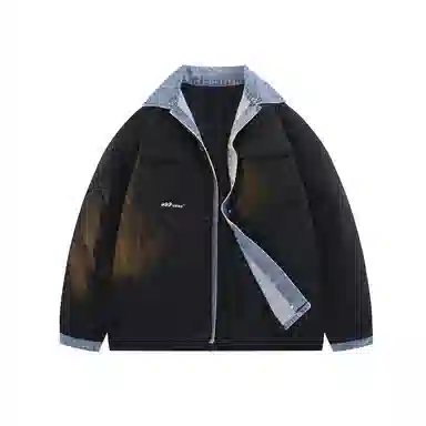 鸭鸭 美式简约品牌字母宽松休闲防风抗寒舒适面包羽绒服 男女同款