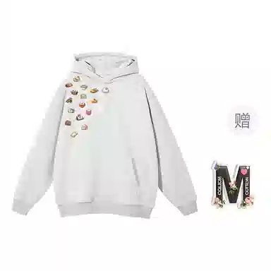 棉购 美式连帽加绒加厚慵懒风宽松卡通休闲舒适百搭外套卫衣 女款