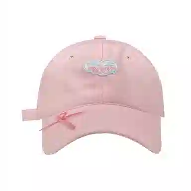 艾佳微 可爱搞怪多巴胺百搭大头围显脸小宽帽檐爱心蝴蝶结#好运 棉 鸭舌帽 男女同款情侣款