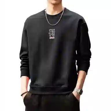 贵色 港风国潮隶书中国龙刺绣潮牌百搭舒适柔软休闲日常出行游玩穿搭长袖卫衣 男女同款