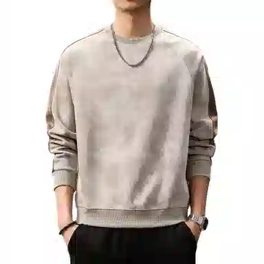贵色 韩系复古潮流涂鸦印花设计重磅长袖撞色拼接阿美咔叽风休闲时尚潮牌百搭上衣卫衣 男女同款