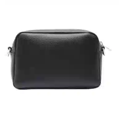 Lacoste Classic Logo Leather Shoulder Bag Black