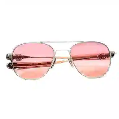 Chrome Hearts Aviator Sunglasses Pink Gold