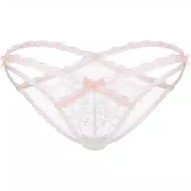 小甜崽 纯色镂空性感交叉绑带三角内裤 女款