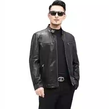 比利斯山羊 潮流时尚休闲大气真皮皮衣 男女同款