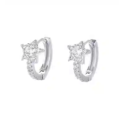 希遇 小巧星星 小清新耳饰 合金 耳环 女款