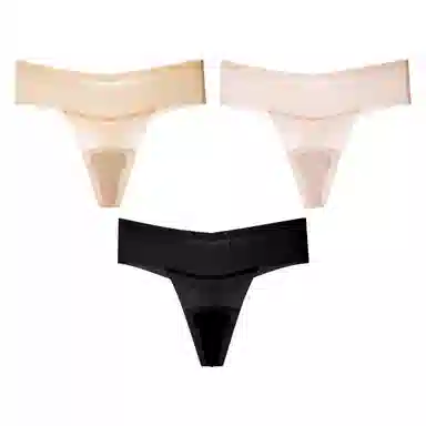 二三二三 隐形无痕运动瑜伽防尴尬线超薄一片式透气吸汗亲肤舒适不夹臀简约百搭日常短裤 丁字裤 女款