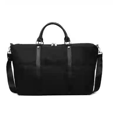 醇龙 时尚潮流百搭纯色 尼龙 旅行包 男女同款情侣款 黑色/咖啡色