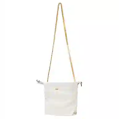 Moschino Logo Drawstring Shoulder Bag White