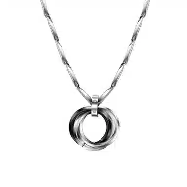 匹克 交织三环 钛钢 项链 男女同款情侣款
