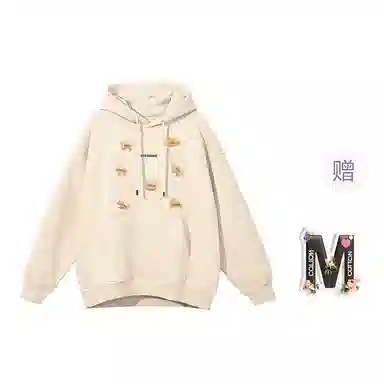 棉购 韩系少女可爱风连帽上衣学生卡通休闲时尚百搭潮流加绒加厚宽松卫衣 女款