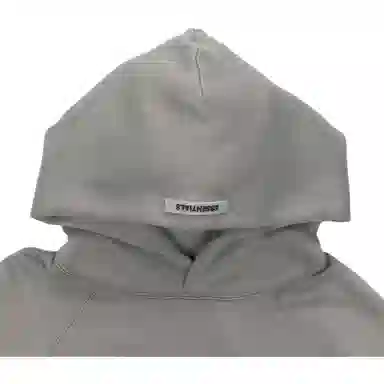 Fear of God Essentials FW20 3D Silicon Applique Pullover Hoodie Charcoal Cement Logo