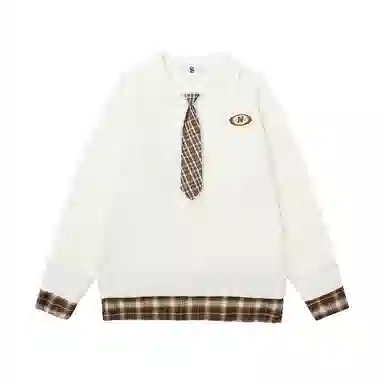 SY Plaid Patchwork Sweater