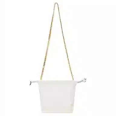 Moschino Logo Drawstring Shoulder Bag White
